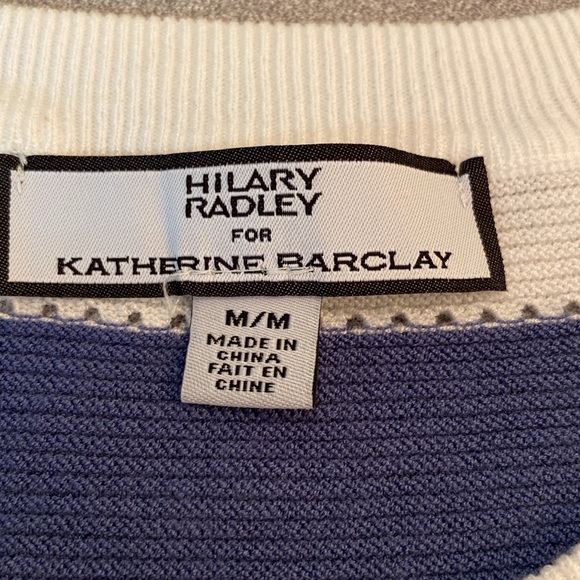 Hilary Radley - striped knit sweater. Size M - Picture 5 of 11